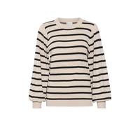Women's striped sweater KAFFE Lizzy Knit Blanc 2XL
