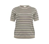 Women's striped T-shirt KAFFE Curve Lizzy Marron S