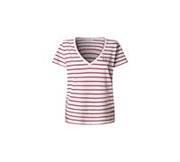 Women's striped V-neck T-shirt Pepe Jeans Megan Blanc M