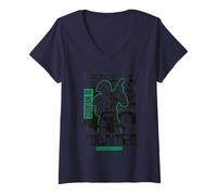 Women's Strontium-90 Search Destroy Wanted Poster 2000 AD Comic V-Neck T-Shirt