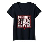 Women's Strontium Dog Johnny Alpha Red Text 2000 AD Comic V-Neck T-Shirt