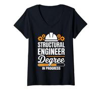 Womens Structural Engineer Study PE Exam Engineering V-Neck T-Shirt
