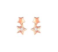 Womens Stud Earrings 9K/14K/18Karat Yellow Gold, Star with Diamond/Moissanite, Gold for Women Earrings