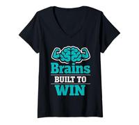 Women's Student Athlete Identity Smart Sports Scholar Balanced V-Neck T-Shirt