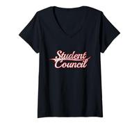 Women's Student Council School Leadership Class President Vintage V-Neck T-Shirt
