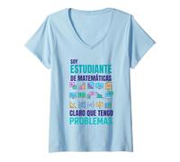 Womens Student Math Humor Problems Funny V-Neck T-Shirt