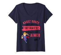 Womens Student Nurse Humor Funny Gift V-Neck T-Shirt