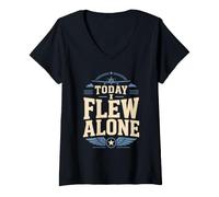 Women's Student Pilot First Solo Flight Pilot in Training Gift V-Neck T-Shirt