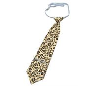 Women's Student Uniform Adjustable Pre Tied Tie Vintage Animal Pattern Necktie Preppy School Neckwear Shirt Collar Ties Stylish Animal Print Tie