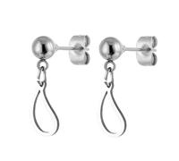 Womens Studs Earrings, Pretty Earrings Silver Hollow Water Drop Stainless Steel Suitable for Wedding Anniversary Holiday