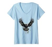 Womens Stunning Falcon in Flight Superb Falcon Falconer Design V-Neck T-Shirt