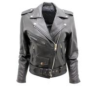 Women's Stylish Brando Black Leather Biker Jacket