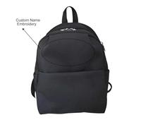 Women's Stylish Embroidered Backpack Small Boho Shoulder Bag Lightweight Layer Rucksack For Daily Use Travel School (Black One Size)