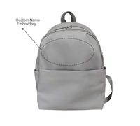 Women'S Stylish Embroidered Backpack Small Boho Shoulder Bag Lightweight Layer Rucksack For Daily Use Travel School (Grey One Size)