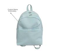Women'S Stylish Embroidered Backpack Small Boho Shoulder Bag Lightweight Layer Rucksack For Daily Use Travel School (Sky Blue One Size)