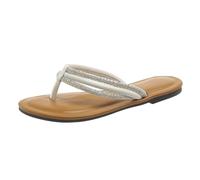 Womens Stylish Flip Flops Trendy Women's Beach Slippers Lightweight Comfort Walking Flip Flops Clip Toe Sandals Thong for Indoor & Outdoor Holiday Summer Vocation (White, 4)
