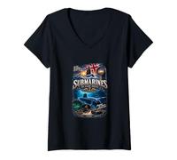 Women's Submariner Definition Pigboat Submersible Nuclear Uboat V-Neck T-Shirt