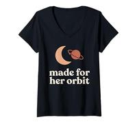 Women's Subtle Lesbian Pride Soft Sapphic Everyday WLW Visibility V-Neck T-Shirt
