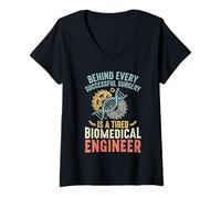 Women's Successful Surgery Tired Medical Science Biomedical Engineer V-Neck T-Shirt