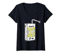 Womens Suck it Up Everything is Gonna be Ok Juice Box V-Neck T-Shirt