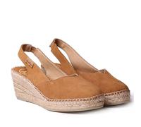 Women's Suede Espadrille - Betty-A Tan, 37 EU - 4 UK