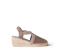 Women's Suede Espadrille - Tona - Taupe, 7 UK - 40 EU