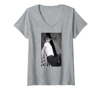 Womens Suede Live Brett Anderson Beautiful Ones by Andy Willsher V-Neck T-Shirt