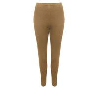 Womens Suede Look Full Length Stretch Pants Ladies Soft Skinny Trousers Pull On Leggings (Camel UK 12-14)