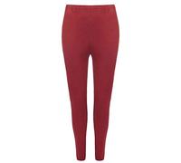 Womens Suede Look Full Length Stretch Pants Ladies Soft Skinny Trousers Pull On Leggings (Wine UK 16-18)