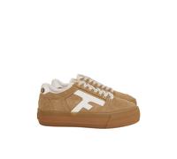 Women's suede platform trainers Faguo Walnut Beige 40