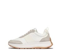 Fitflop F-mode Flow Suede Mix Flatform Trainers White EU 37 Woman