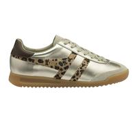 Gola Women's Torpedo Glimmer Safari Sneakers, Gold/Leopard/Dark Brown, 9