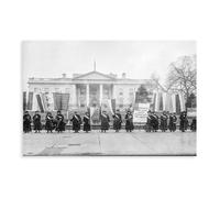 Women's Suffrage - Silent Sentinels Protest at The White House Canvas Poster Bedroom Decor Landscape Office Room Decor Gift 08x12inch(20x30cm)