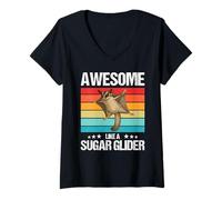 Womens Sugar Gliders Awesome Like a Sugar Glider V-Neck T-Shirt