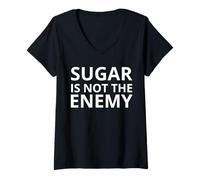 Womens Sugar is NOT the Enemy V-Neck T-Shirt