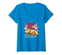 Women's Sugar Rush Crumbs V-Neck T-Shirt, Sapphire Blue, Medium