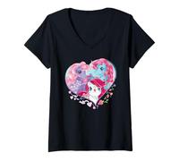 Women's Sugarberry Love Heart Throb & Sweet Tooth V-Neck T-Shirt