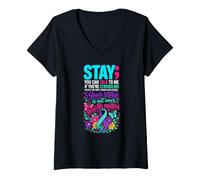 Women's Suicide Prevention Awareness Stay Your Life Matters V-Neck T-Shirt