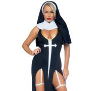 Leg Avenue 86972-00702 Adult Sized Costumes, Solid, Blk/White, Medium