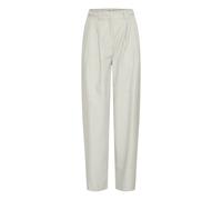 Barrel-leg trousers London Fog Melange - female - ICHI - Straight Trousers - Beige - L - Trousers L