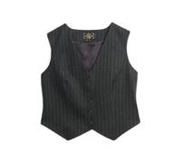 Women's suit waistcoat Superdry Pinstripe Gris XL