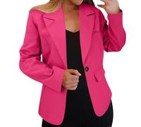 Women's Suits & Blazers Open Front Lightweight Coats Casual Plain Long Sleeve Jackets Button Elegant Suit Blazer Jacket for Business Casual Work Office