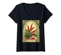 Women's Sumac Sunrise A Haft-Sin Emblem of Renewal V-Neck T-Shirt