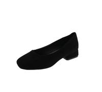 Women's Summer 2026 French Style, Square Toe, Low Shaft, Chunky Heel, Retro Melange, Elegant, Comfortable, Lightweight Shoes, black, 8 UK