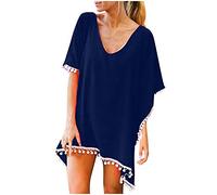 Women's Summer Beach Dress, Fringed Bikini for Women, Chiffon Beach Sarong, Loose Kaftan Beach Towel