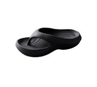 Women's Summer Beach Flip Flops - Flip Flops with Wedge for the Beach Low Clip Fingers Slippers Lightweight Rubber Non-Slip Slippers Comfortable and Durable Unisex Indoor and Outdoor Sandals, Black, 4