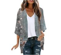 Womens Summer Cardigan Womens Clothing Plus Size Kimono for Women 16-32 Womens Summer Clothes Floral Kimono Jacket Women Beachwear Cover Up Beach Cover Up Plus Size Casual Vintage Floral Printed