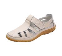 Women's Summer Comfortable Flat Sandals - Women's Sandals Closed Toe Soft Wedge Heel Casual Shoes Flat Naked Feet Orthopedic Shoes Chic Slide Lightweight Bare Feet, beige, 4 UK