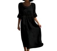 Womens Summer Dress Ladies Casual Dresses Maxi for Women V Neck Short Sleeve Plus Size Elegant Wedding Guest 2026 Sun Comfy Going Out Outfits UK Black Beach Cover Ups Kaftans Full Length Woman