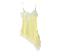 Womens Summer Dresses - Summer Lace Asymmetrical Casual Spaghetti Strap Mini Dress Flowy Boho A Line For Date Night Holiday Empire Line Dresses